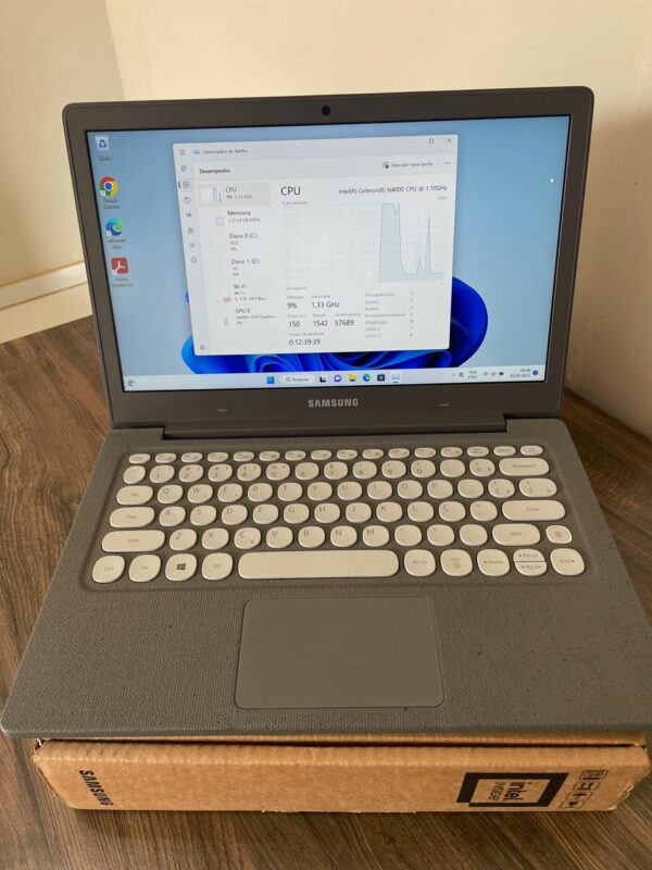 Samsung Flash - Intel Celeron N4000 - 4GB Ram - Nvme 128GB - Rede 5G - Completo - Image 2