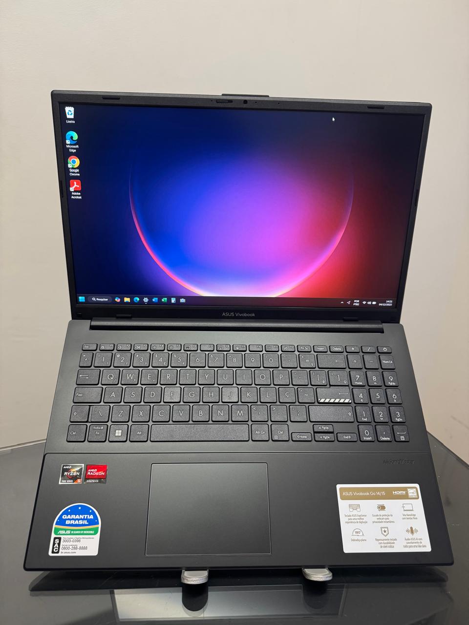 ASUS - Ryzen 5-7520U - 8GB Ram DDR5 - SSD 512GB Nvme - Rede 5G - Amd Radeon Graphics