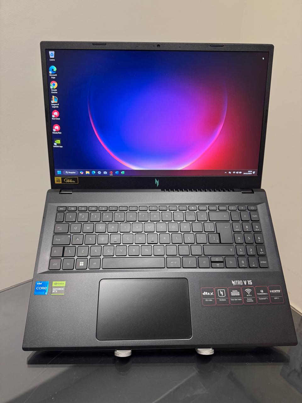ACER - Nitro 5 V15 - i5-13°Gen - 16GB Ram - SSD 512GB Nvme - Tela 144Hz - RTX 2050-4GB - Completo