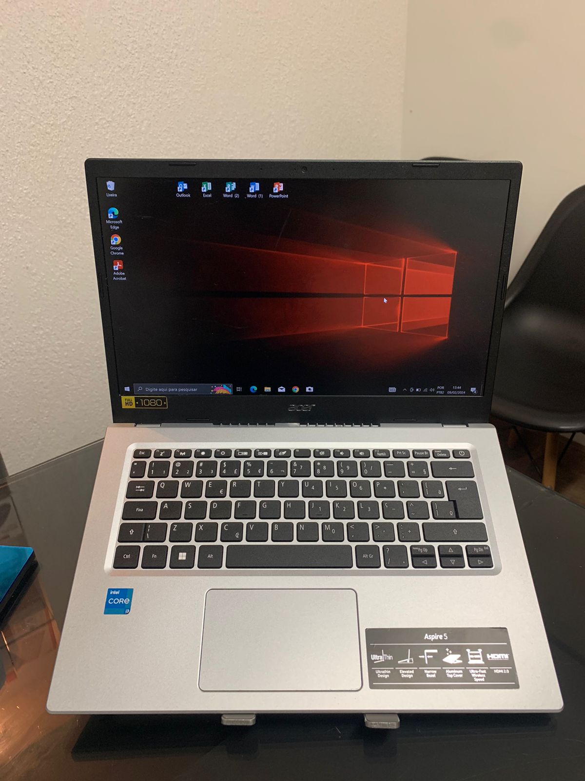Notebook Acer Aspire - i7 - 11º - 12GB Ram DDR4- SSD 512 GB NVME -Iris Xe Graphics- 15 POLEGADAS _ Completo