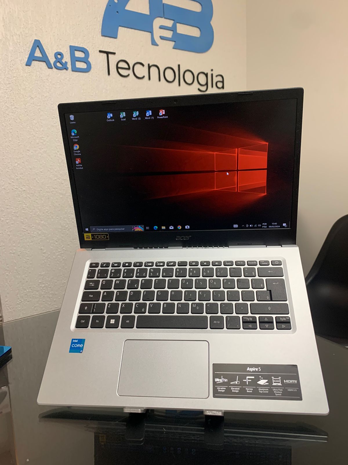 Notebook Acer Aspire - i7 - 11º - 12GB Ram DDR4- SSD 512 GB NVME -Iris Xe Graphics- 15 POLEGADAS _ Completo - Imagem 8