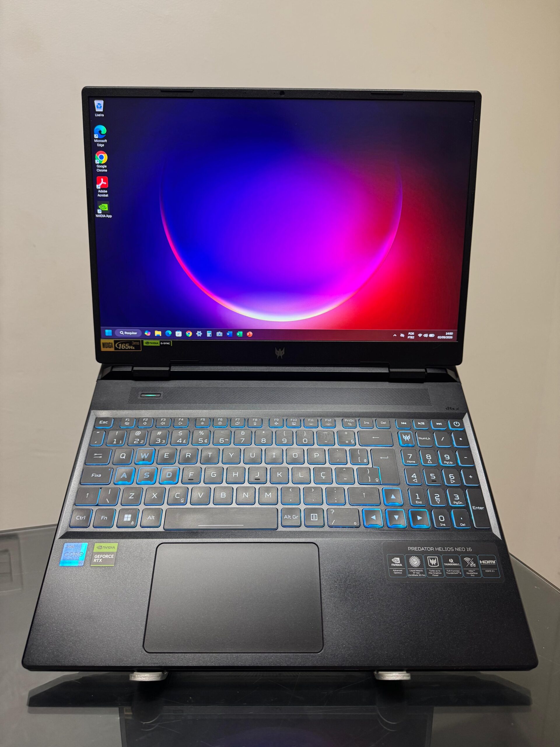 Notebook Gamer Predator Helios Neo - i9-14°Gen - 32GB Ram - SSD 1TB Nvme - RTX 4070-8GB- 16 Polegadas - Imagem 9
