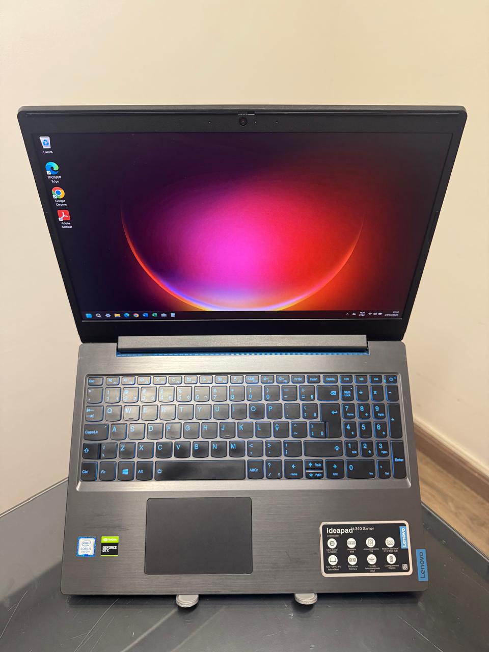 Notebook Lenovo Gamer - i5 - 9º - SSD 512GB Armazenamento- NVIDIA GTX 1050-DEDICADA - RAM 16GB DDR4- 15,6 Polegadas - Tela FULL HD - Imagem 7