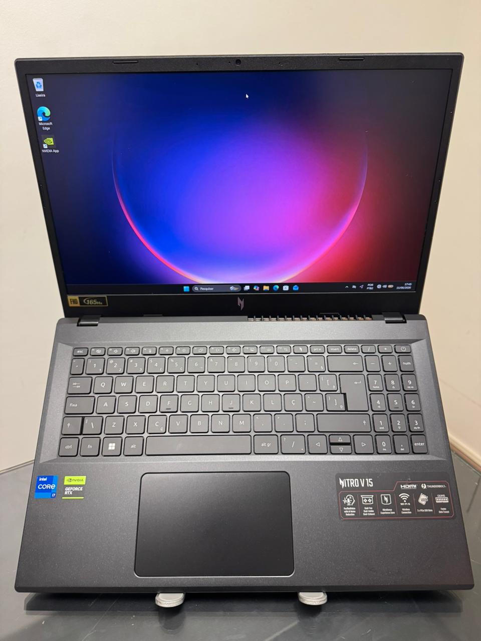 Notebook Gamer Nitro V15 i7 - 13º - 16GB RAM - SSD 512GB NVme - Nvidia RTX 4060-8Gb Dedicada - 15,6 Polegadas - Tela Full HD IPS - 165hz